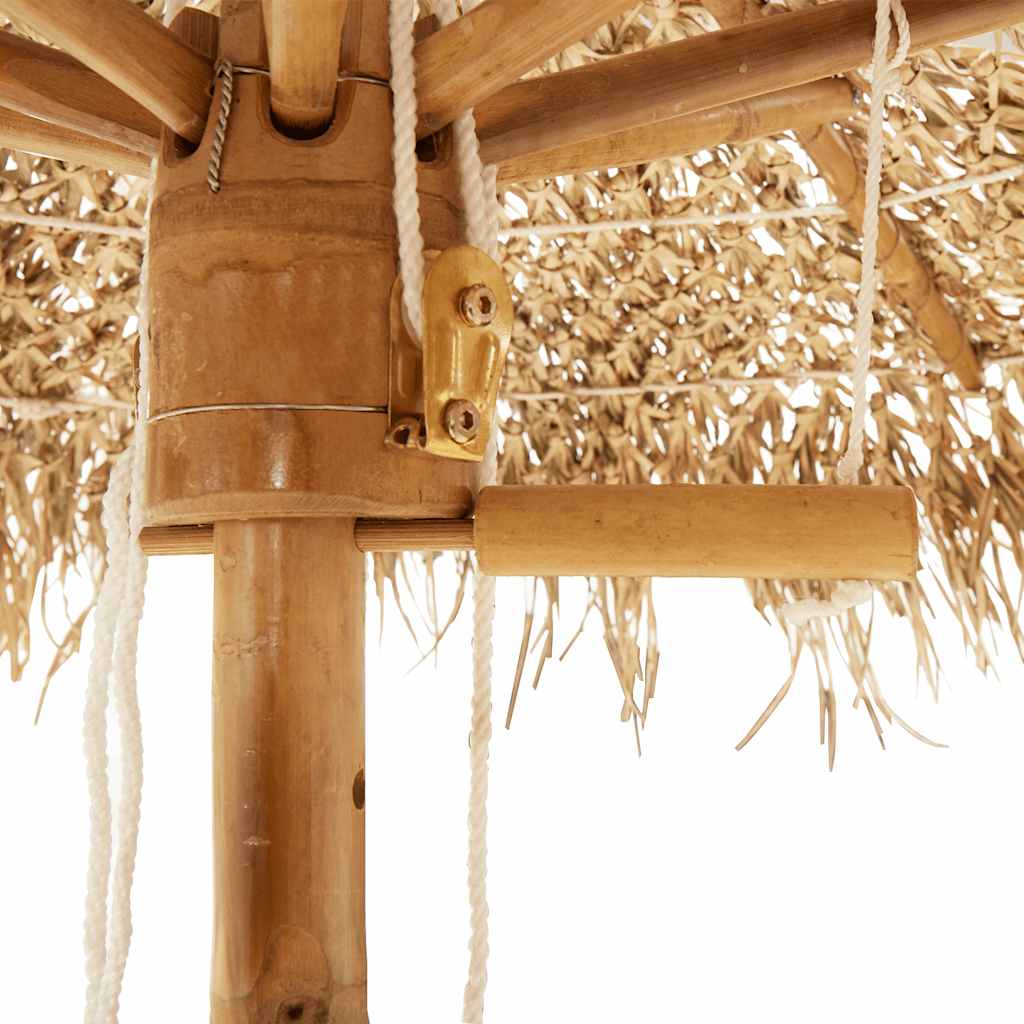 Bamboo Garden Parasol With Banana Leaf Roof