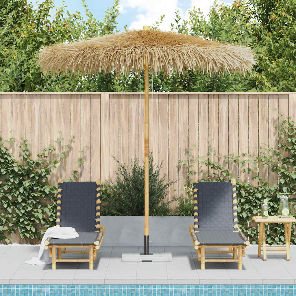 Bamboo Garden Parasol With Banana Leaf Roof