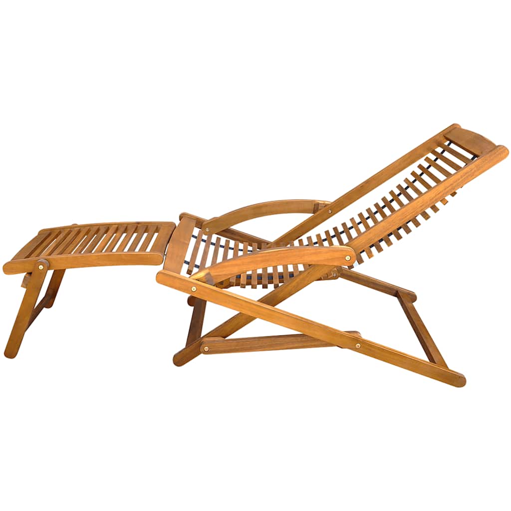 Deck Chair | Light Brown | Acacia Wood | Standard |  Foldable
