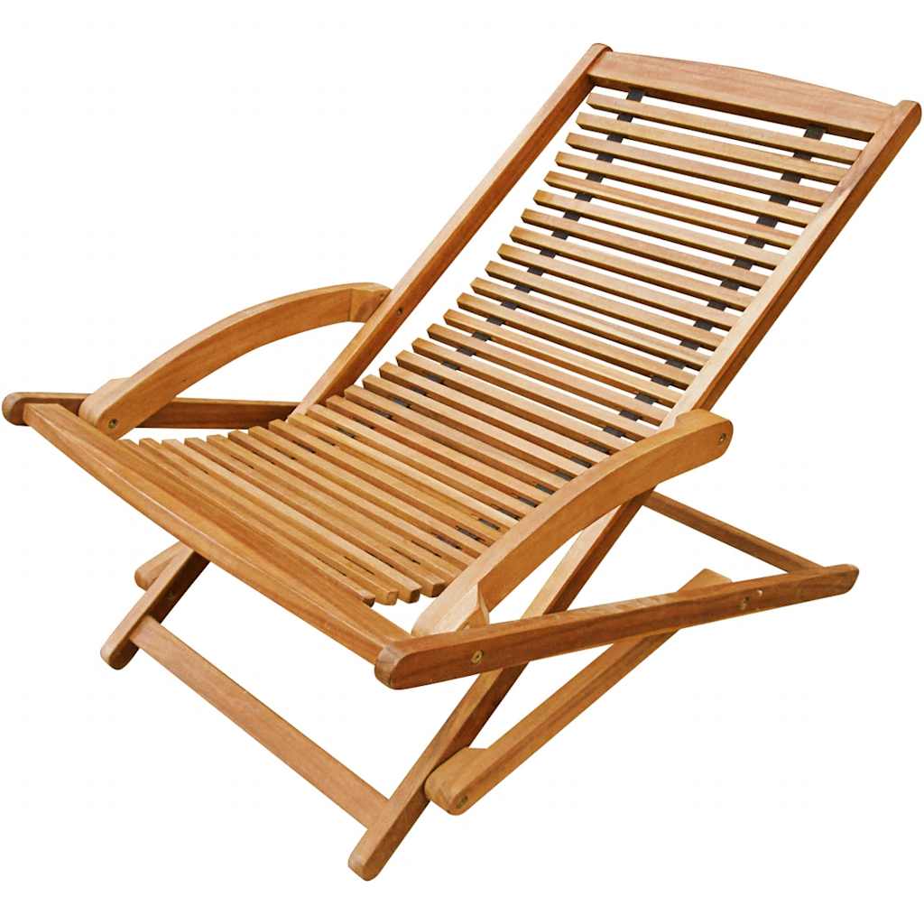 Deck Chair | Light Brown | Acacia Wood | Standard |  Foldable