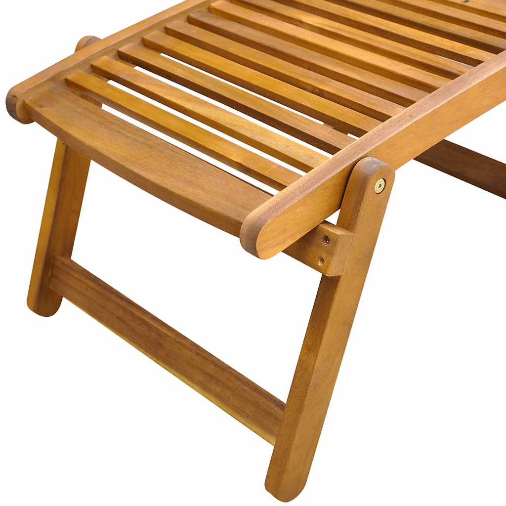 Deck Chair | Light Brown | Acacia Wood | Standard |  Foldable