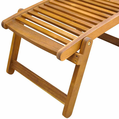 Deck Chair | Light Brown | Acacia Wood | Standard |  Foldable