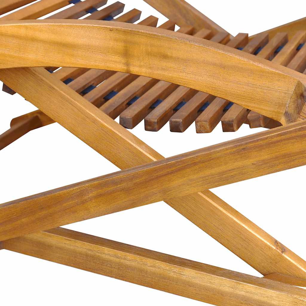 Deck Chair | Light Brown | Acacia Wood | Standard |  Foldable