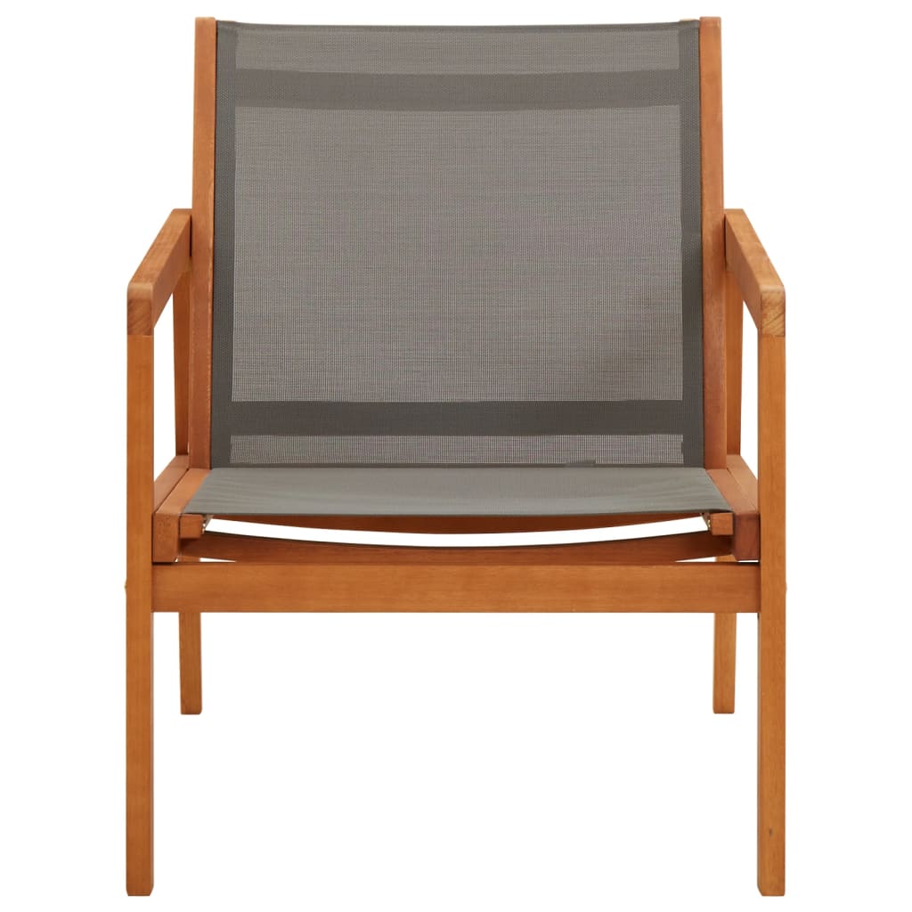 Garden Chair | , Natural | Solid Eucalyptus Wood, Textilene
