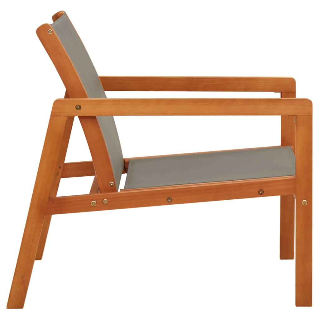 Garden Chair | , Natural | Solid Eucalyptus Wood, Textilene