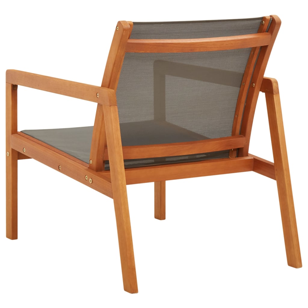Garden Chair | , Natural | Solid Eucalyptus Wood, Textilene