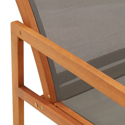 Garden Chair | , Natural | Solid Eucalyptus Wood, Textilene