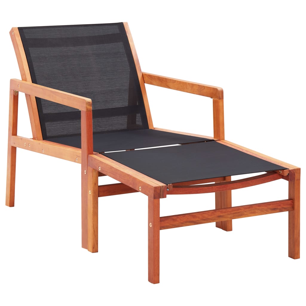 Garden Chair | , Natural | Solid Eucalyptus Wood, Textilene