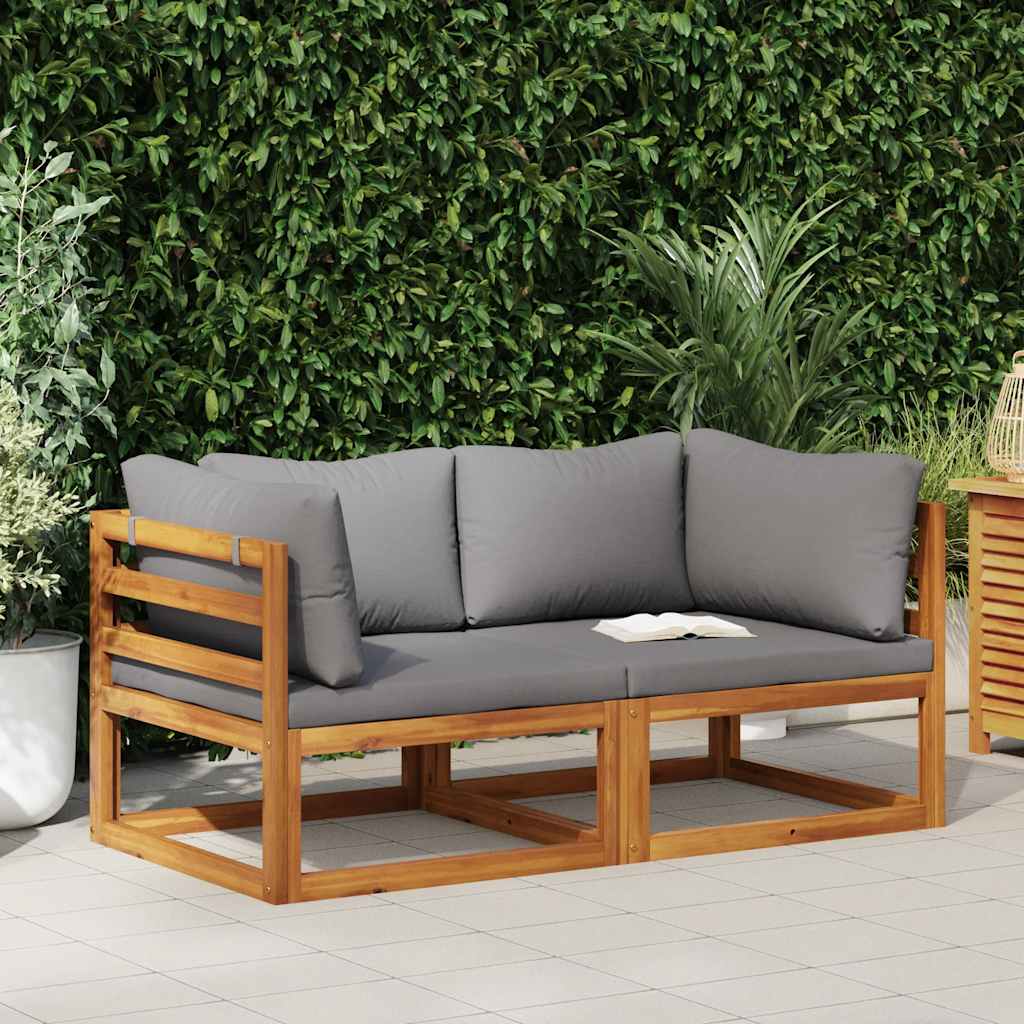 Coffee 26.7"X26.7"X11.4" Solid Acacia Wood