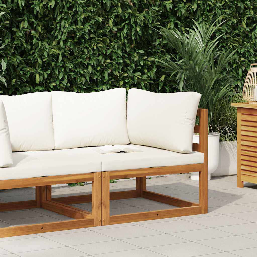 Coffee 26.7"X26.7"X11.4" Solid Acacia Wood