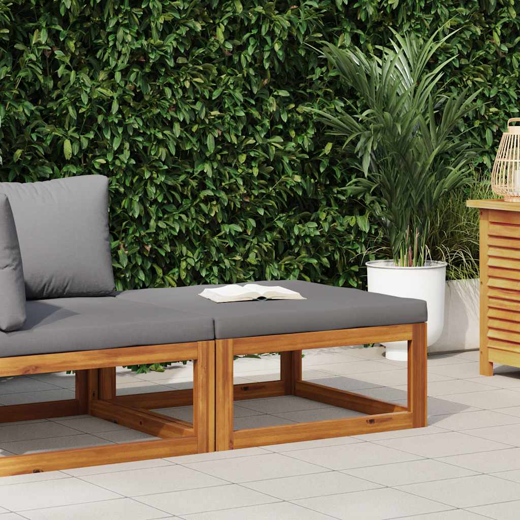 Coffee 26.7"X26.7"X11.4" Solid Acacia Wood