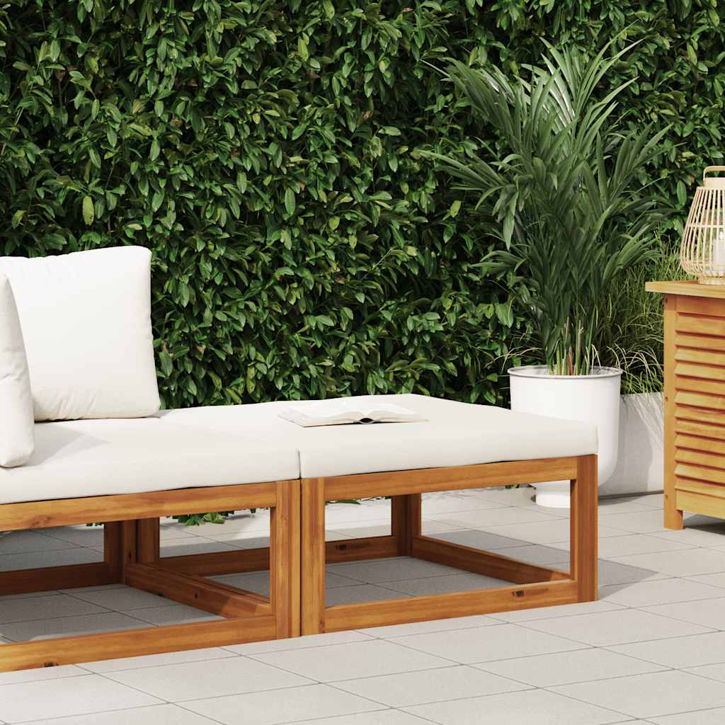 Coffee 26.7"X26.7"X11.4" Solid Acacia Wood