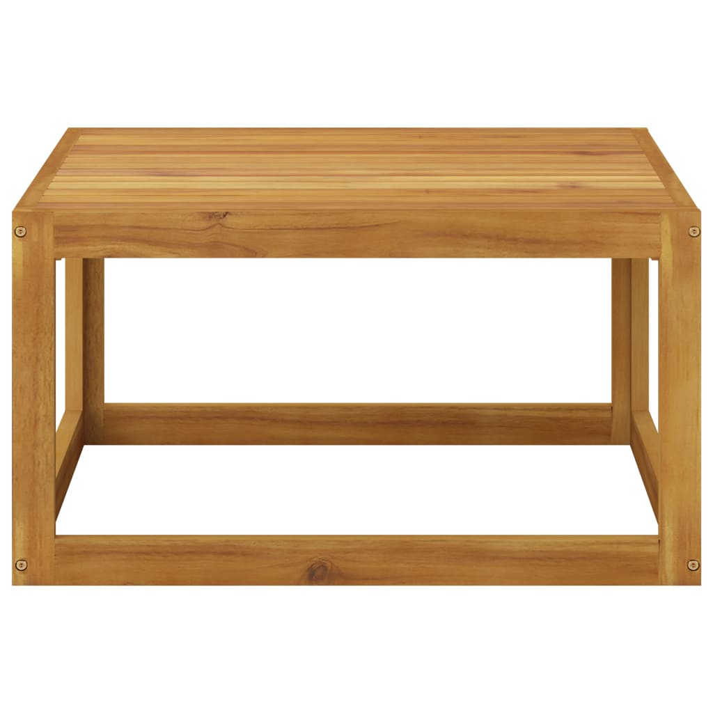 Coffee 26.7"X26.7"X11.4" Solid Acacia Wood