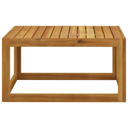Coffee 26.7"X26.7"X11.4" Solid Acacia Wood