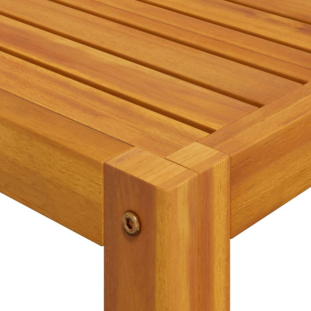 Coffee 26.7"X26.7"X11.4" Solid Acacia Wood