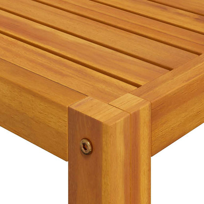 Coffee 26.7"X26.7"X11.4" Solid Acacia Wood