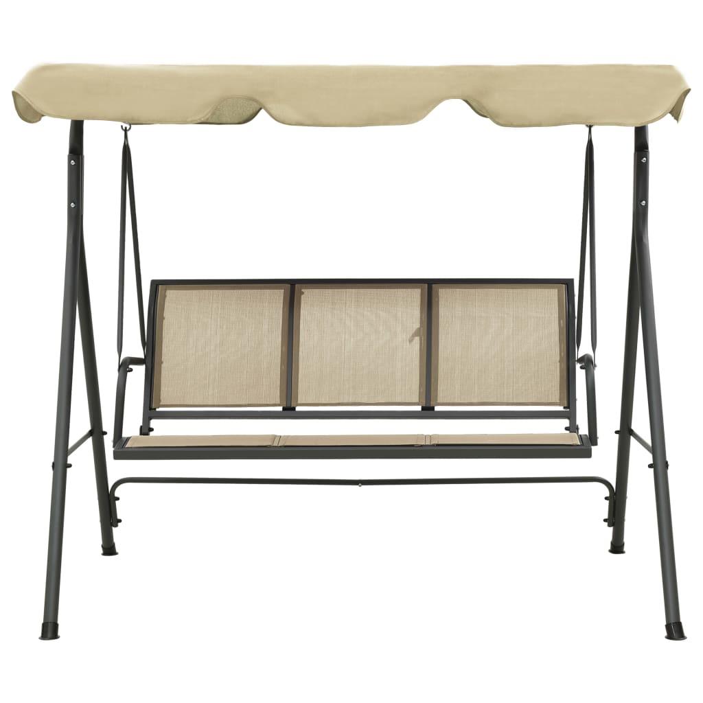 Garden Swing Chair With Canopy Anthracite And