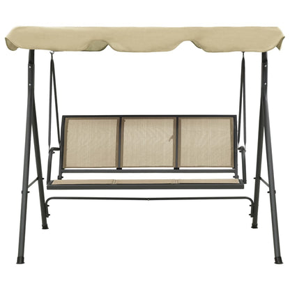 Garden Swing Chair With Canopy Anthracite And