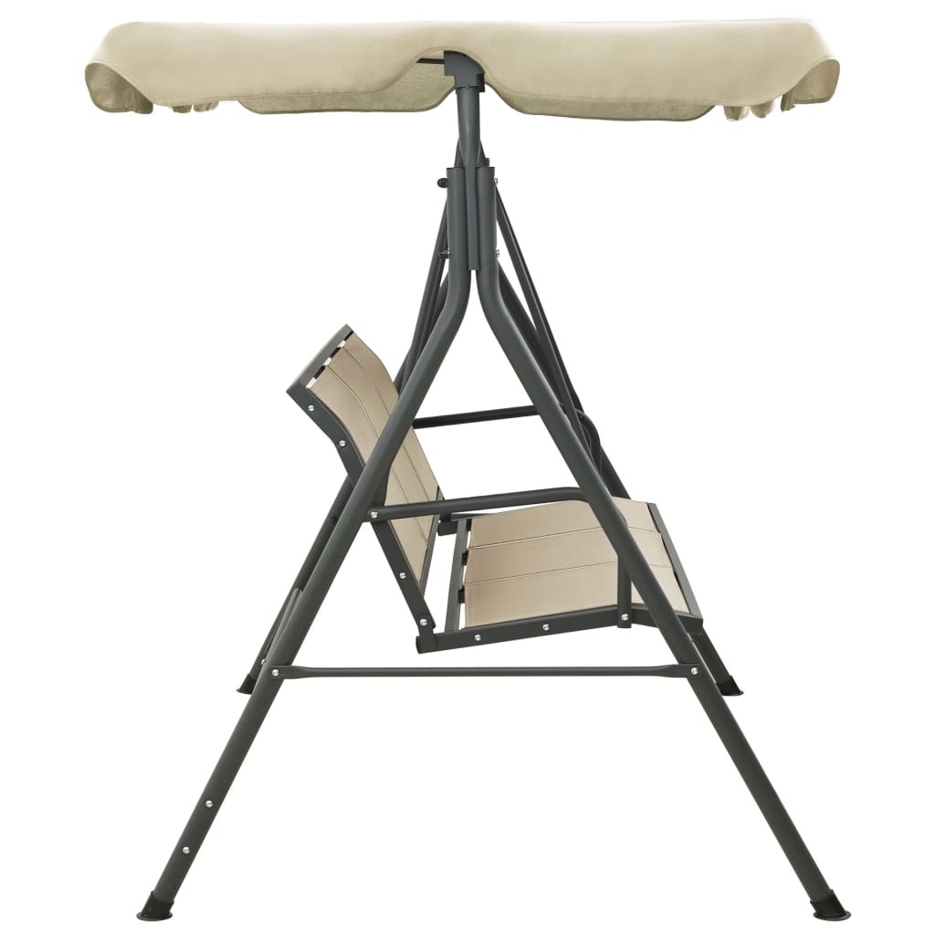 Garden Swing Chair With Canopy Anthracite And