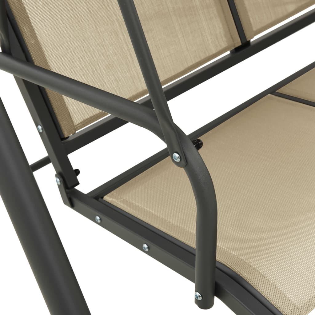 Garden Swing Chair With Canopy Anthracite And