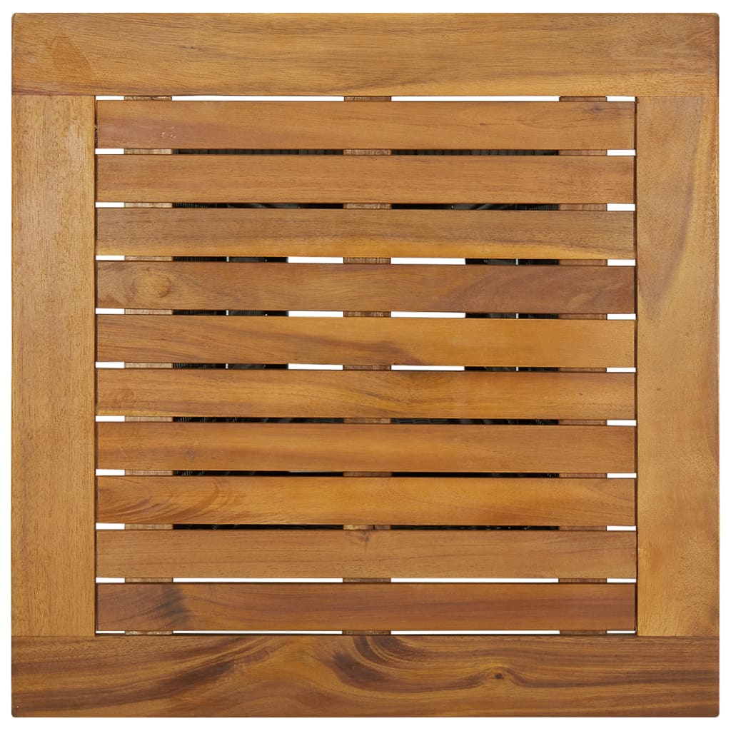 Bar Table Poly Rattan And Solid Acacia Wood