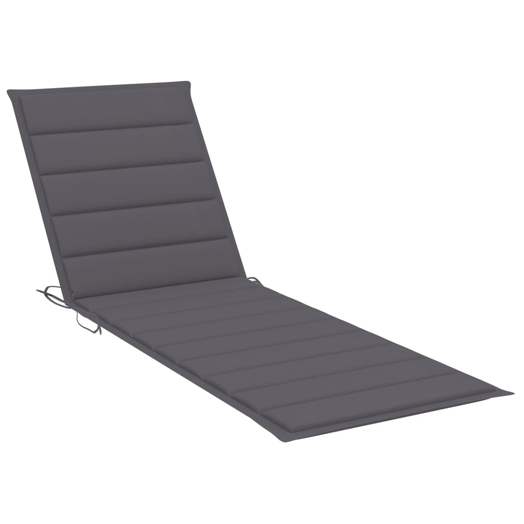 2-Person Patio Sun Lounger With Cushions Solid Acacia Wood