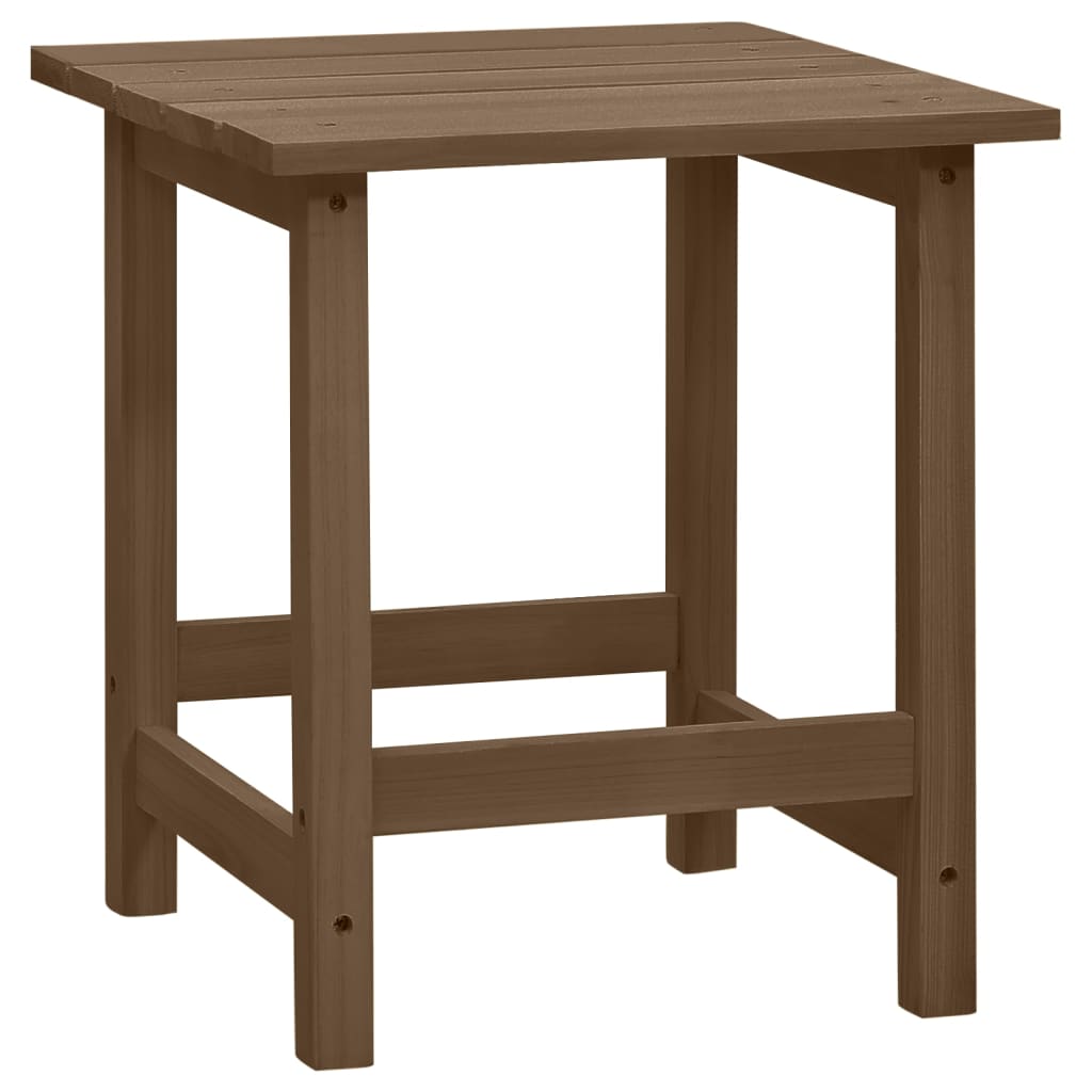 Patio Adirondack Chair With Ottoman&Table Solid Fir Wood