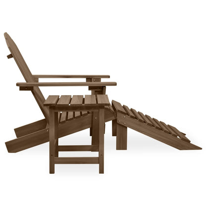 Patio Adirondack Chair With Ottoman&Table Solid Fir Wood