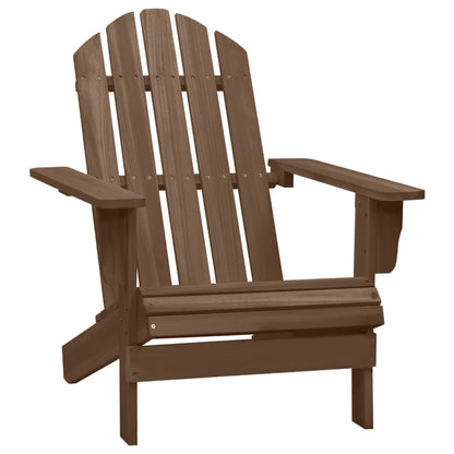 Patio Adirondack Chair With Ottoman&Table Solid Fir Wood