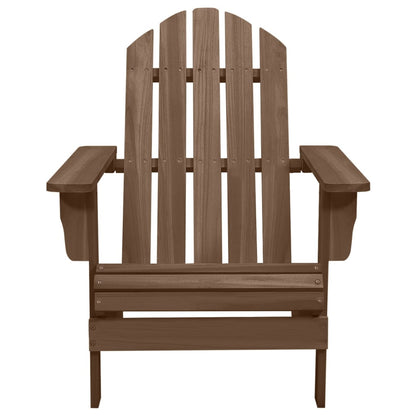 Patio Adirondack Chair With Ottoman&Table Solid Fir Wood