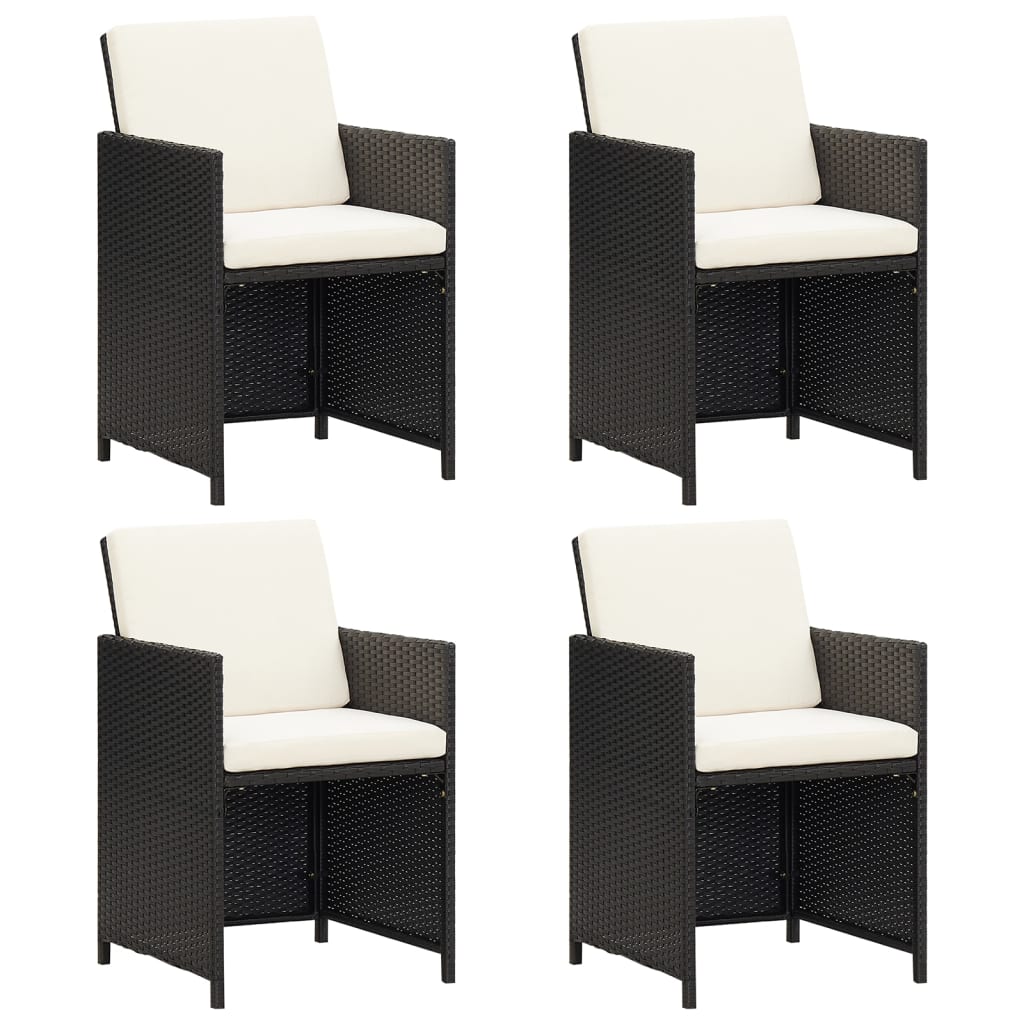 Garden Dining Chair | Set Of 4 | | Polyethylene With Rattan Look