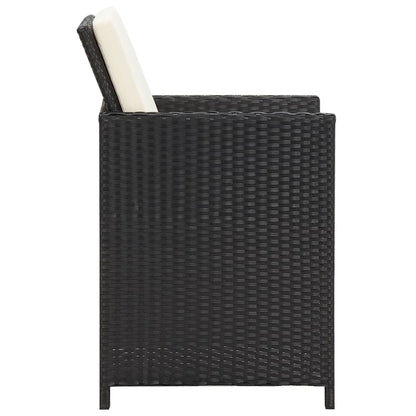 Garden Dining Chair | Set Of 4 | | Polyethylene With Rattan Look