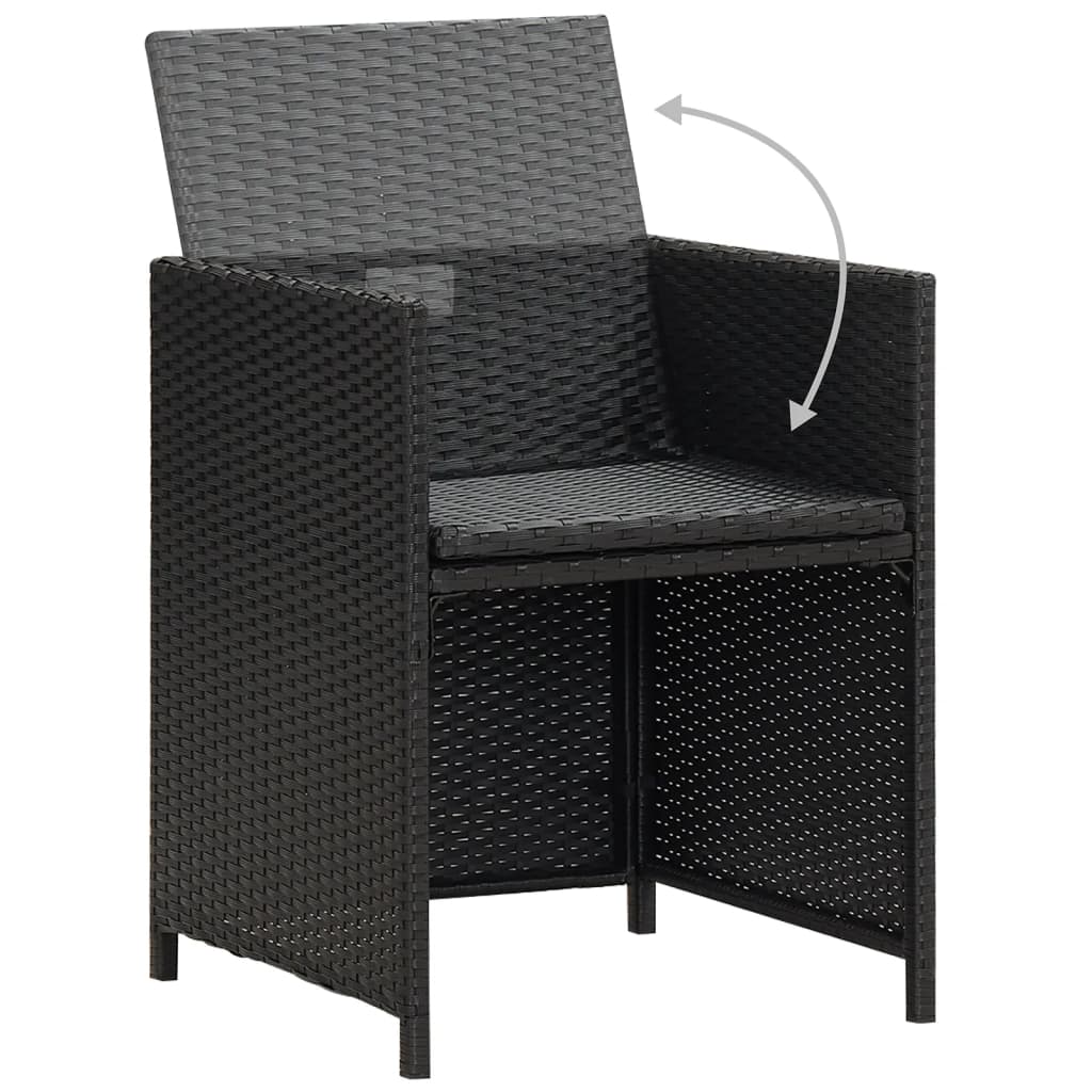 Garden Dining Chair | Set Of 4 | | Polyethylene With Rattan Look