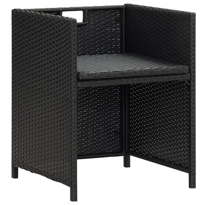 Garden Dining Chair | Set Of 4 | | Polyethylene With Rattan Look