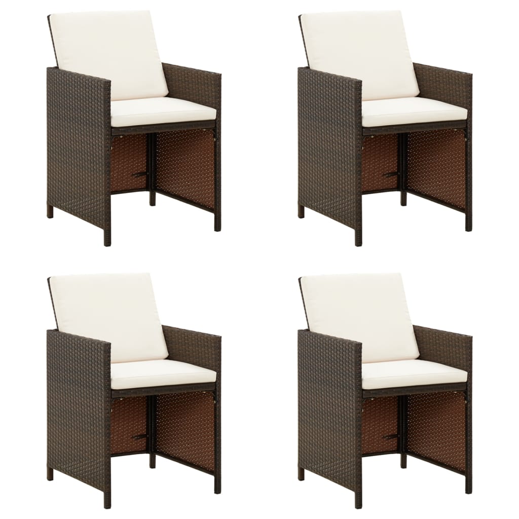 Garden Dining Chair | Set Of 4 | | Polyethylene With Rattan Look