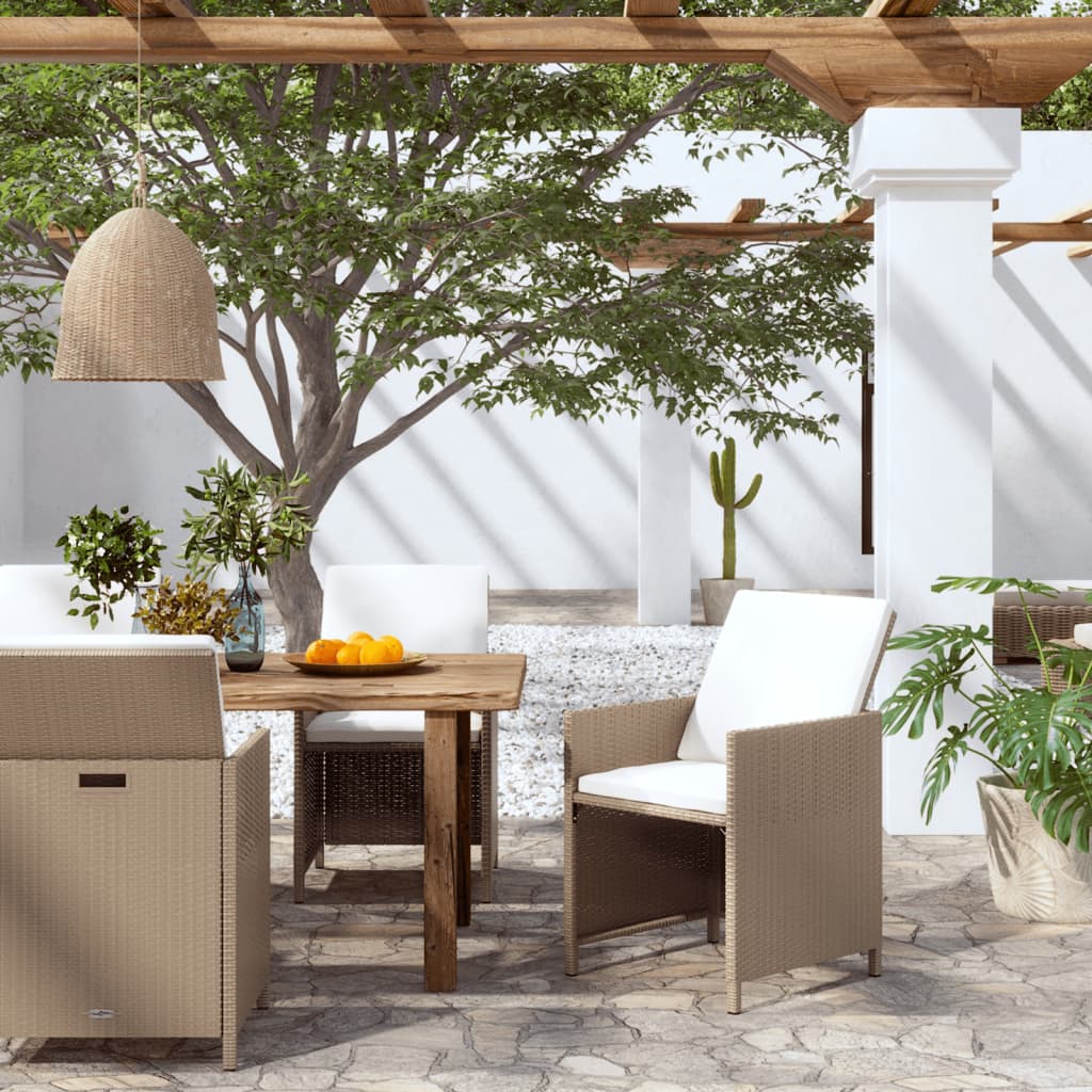 Garden Dining Chair | Set Of 4 | | Polyethylene With Rattan Look