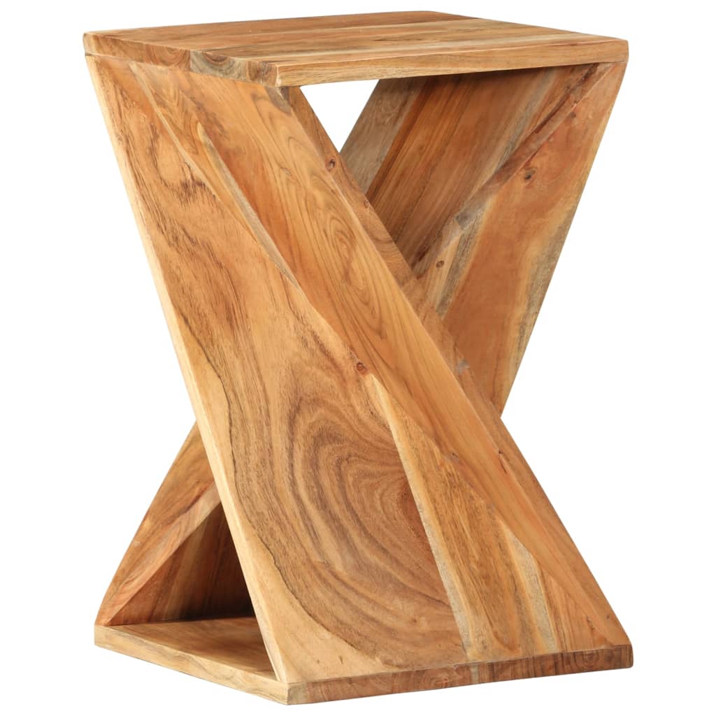 Side Table 35X35X55 Cm Solid Wood Acacia