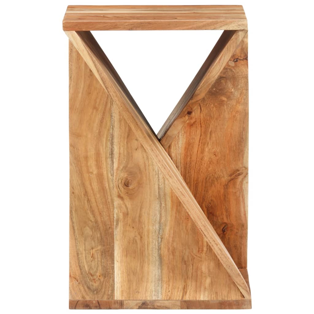 Side Table 35X35X55 Cm Solid Wood Acacia