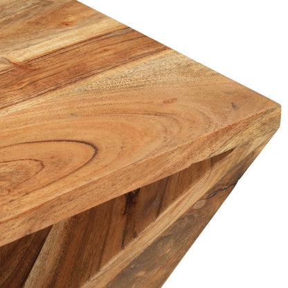Side Table 35X35X55 Cm Solid Wood Acacia