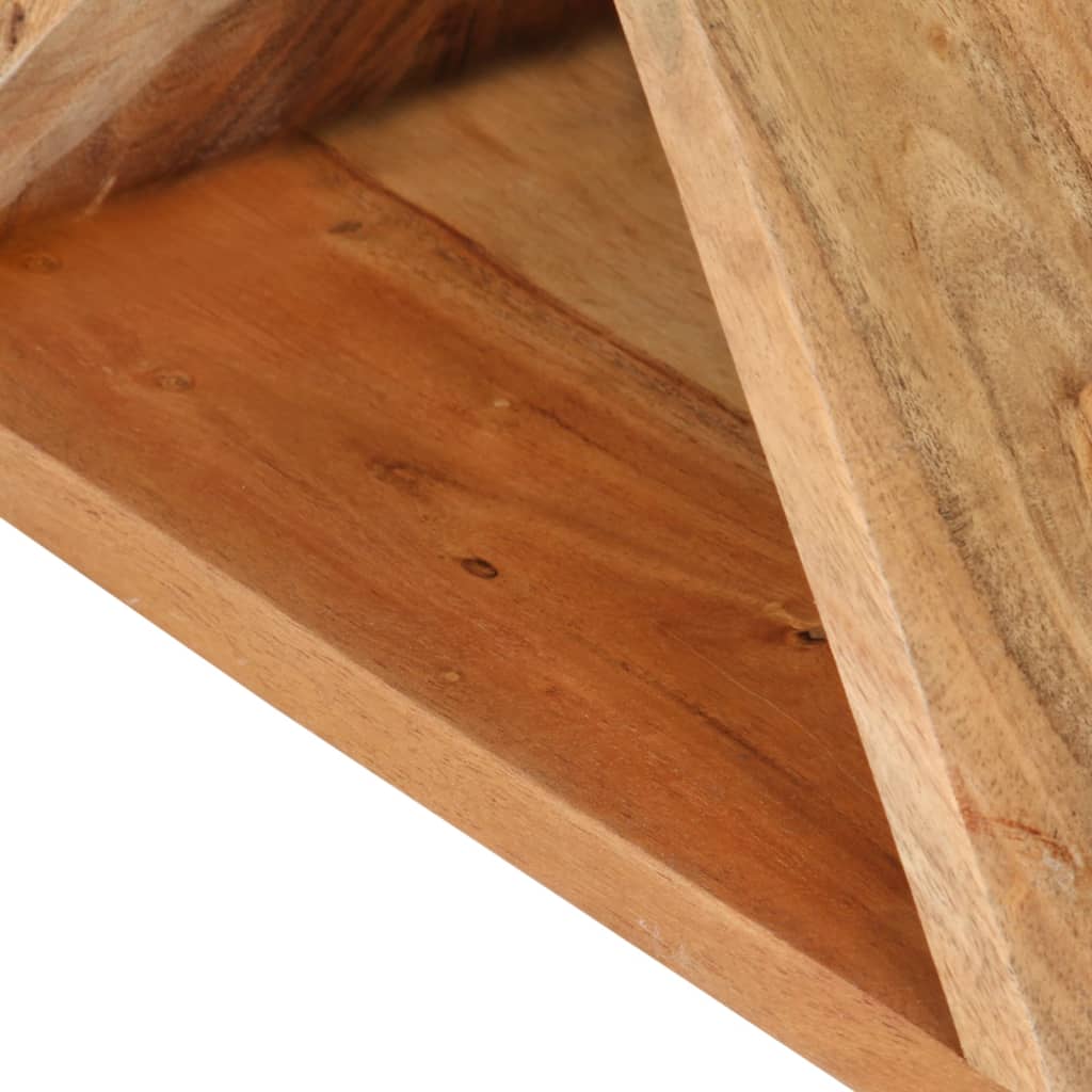 Side Table 35X35X55 Cm Solid Wood Acacia