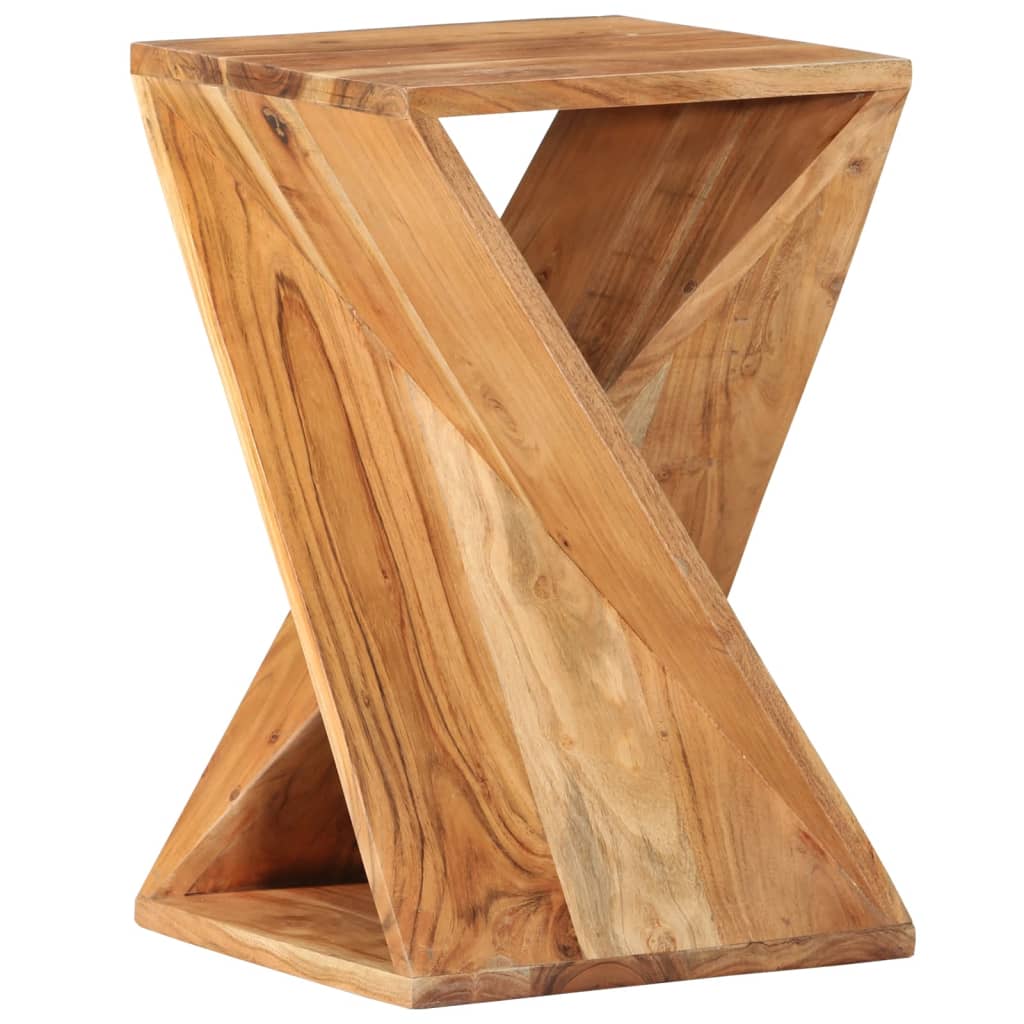 Side Table 35X35X55 Cm Solid Wood Acacia