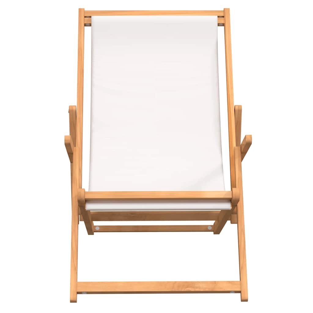 Beach Chair | | Solid Teak Wood, Polyester Fabric | Standard