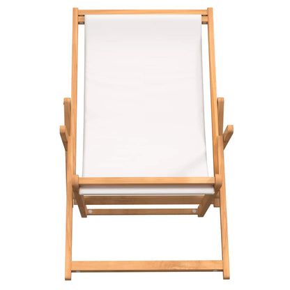Beach Chair | | Solid Teak Wood, Polyester Fabric | Standard