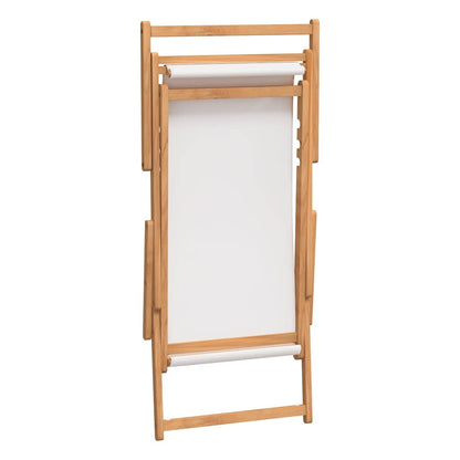 Beach Chair | | Solid Teak Wood, Polyester Fabric | Standard