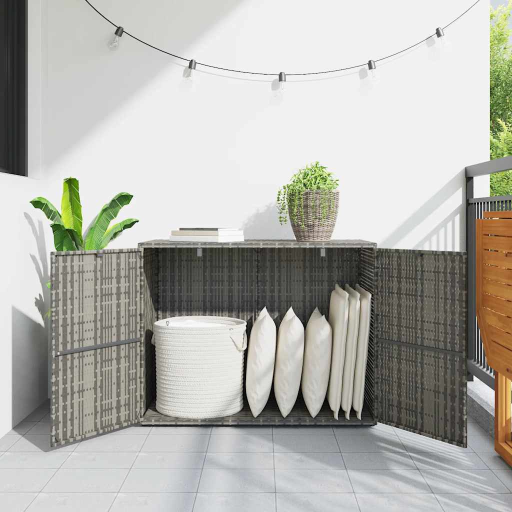 Garden Storage Cabinet 100X55.5X80 Cm Poly Rattan