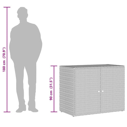 Garden Storage Cabinet 100X55.5X80 Cm Poly Rattan