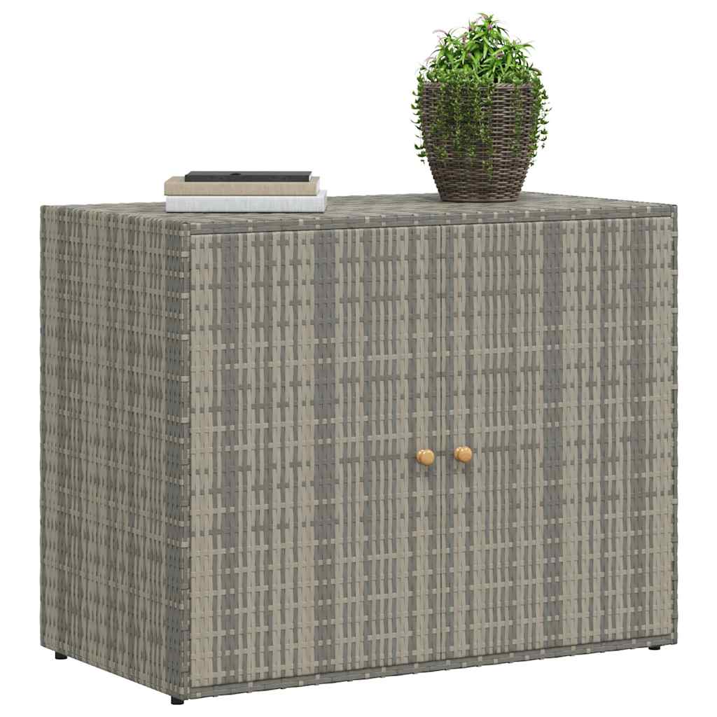Garden Storage Cabinet 100X55.5X80 Cm Poly Rattan