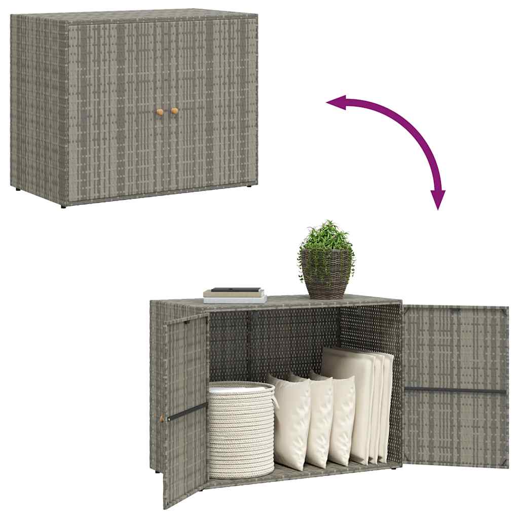 Garden Storage Cabinet 100X55.5X80 Cm Poly Rattan