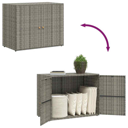 Garden Storage Cabinet 100X55.5X80 Cm Poly Rattan