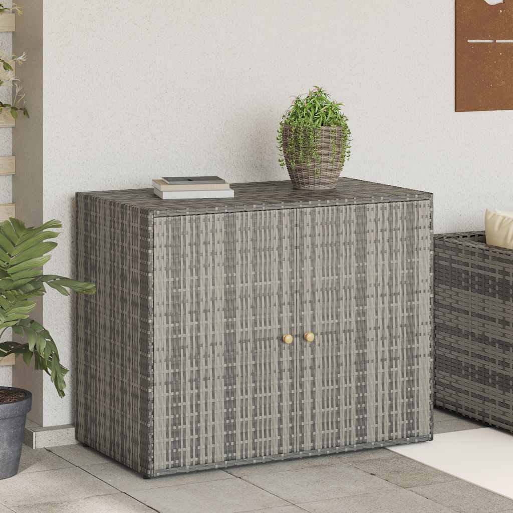 Garden Storage Cabinet 100X55.5X80 Cm Poly Rattan